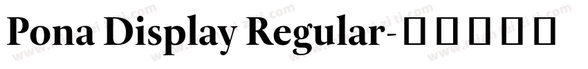 Pona Display Regular字体转换